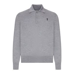 Ami Paris Men Ami De Coeur Wool Polo Shirt